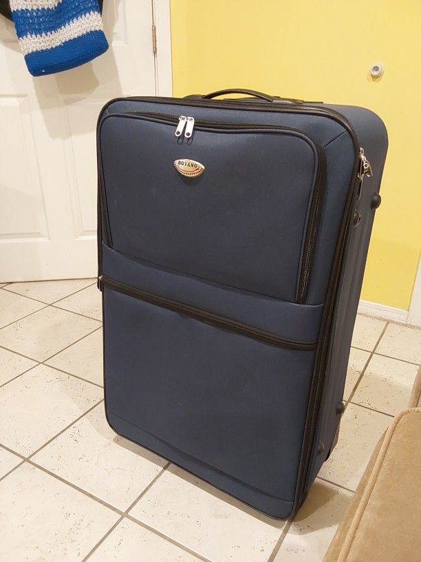 blue travel suitcase