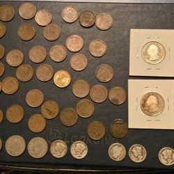 Lot Of Misc U.S. Coins, To Include 6 Silver Dimes