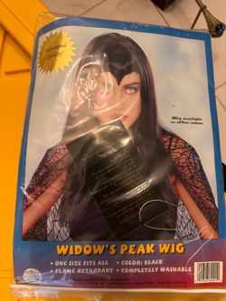 Elvira Black Widow’s Peak Wig Dracula Witch Halloween Costume