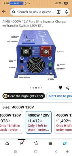 4000 watt sine wave inverter
