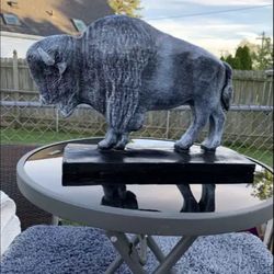 The Old Gray Buffalo Statue