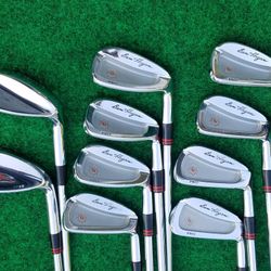 Ben Hogan Forged Irons 3i-PW, 56° & 62° Wedges, +1" Stiff