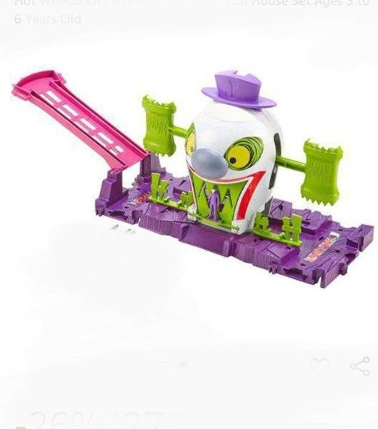 4 Hot Wheels Car Playsets Launcher Joker Fun House Mr. Freeze Aligator 