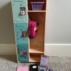 Doll School Locker/Supplies (our Generation)