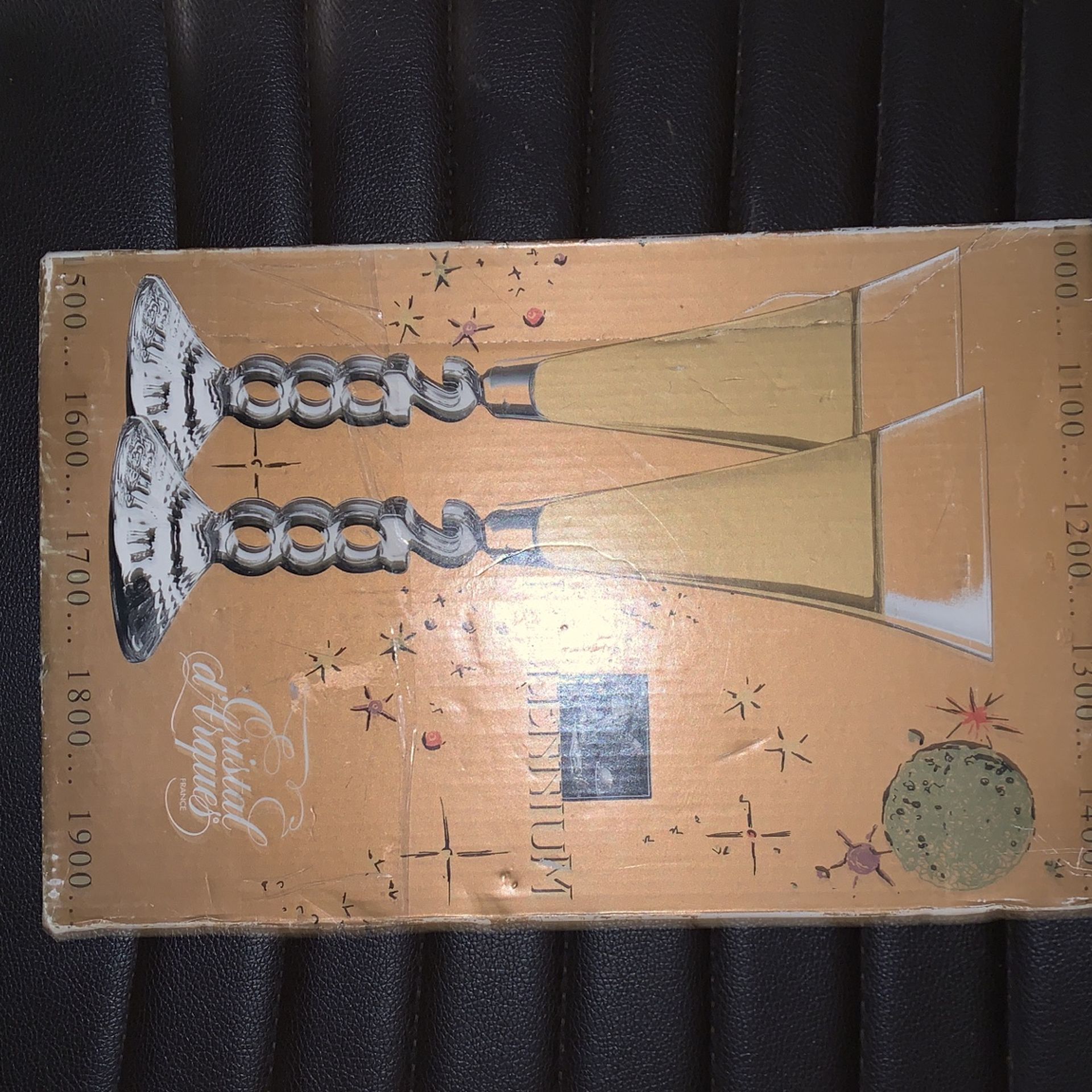 Vintage Waterford Crystal Champagne Flutes 