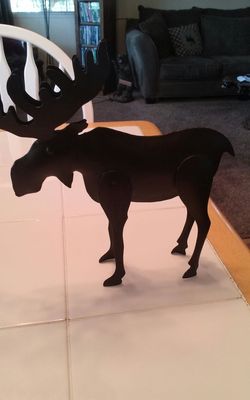 METAL MOOSE DECOR SET 2