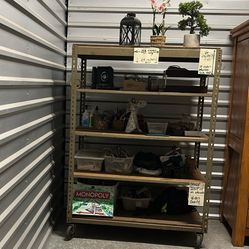 Metal Shelving Unit ( With Wheels)
