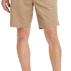 Men's 9" Slim Fit Flat Front Chino Shorts SIZE 30
