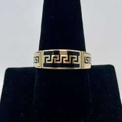 Gold Ring Greek Design 10K New 
