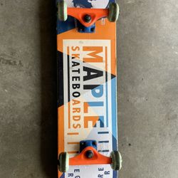 Skateboard And helmet.