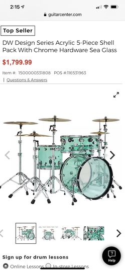 Dw sea sale glass drum set