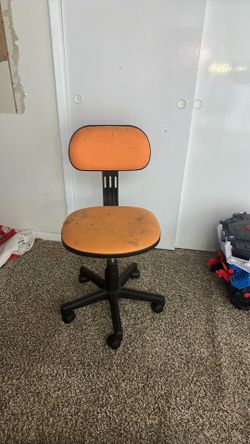 2 Orange Kid Desk Chairs