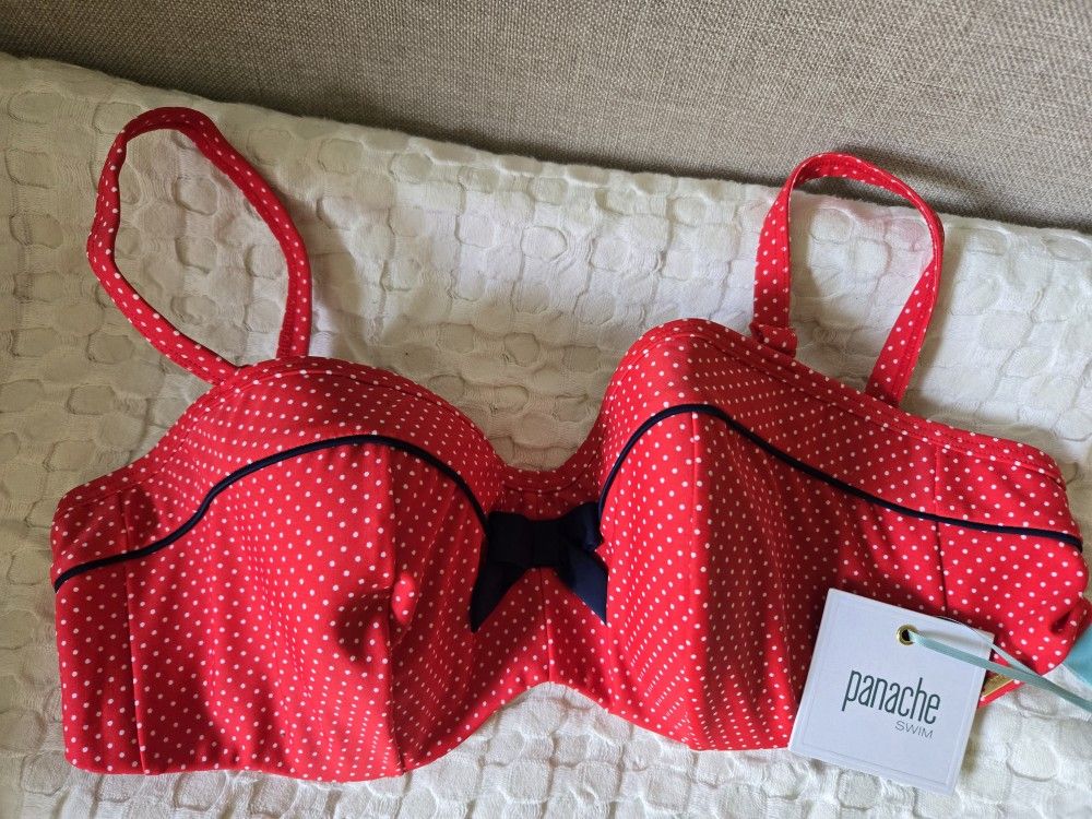 Panache Bikini Top Red, Blue And White