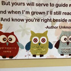 Charming Owl Canvas Art Wall Hanging