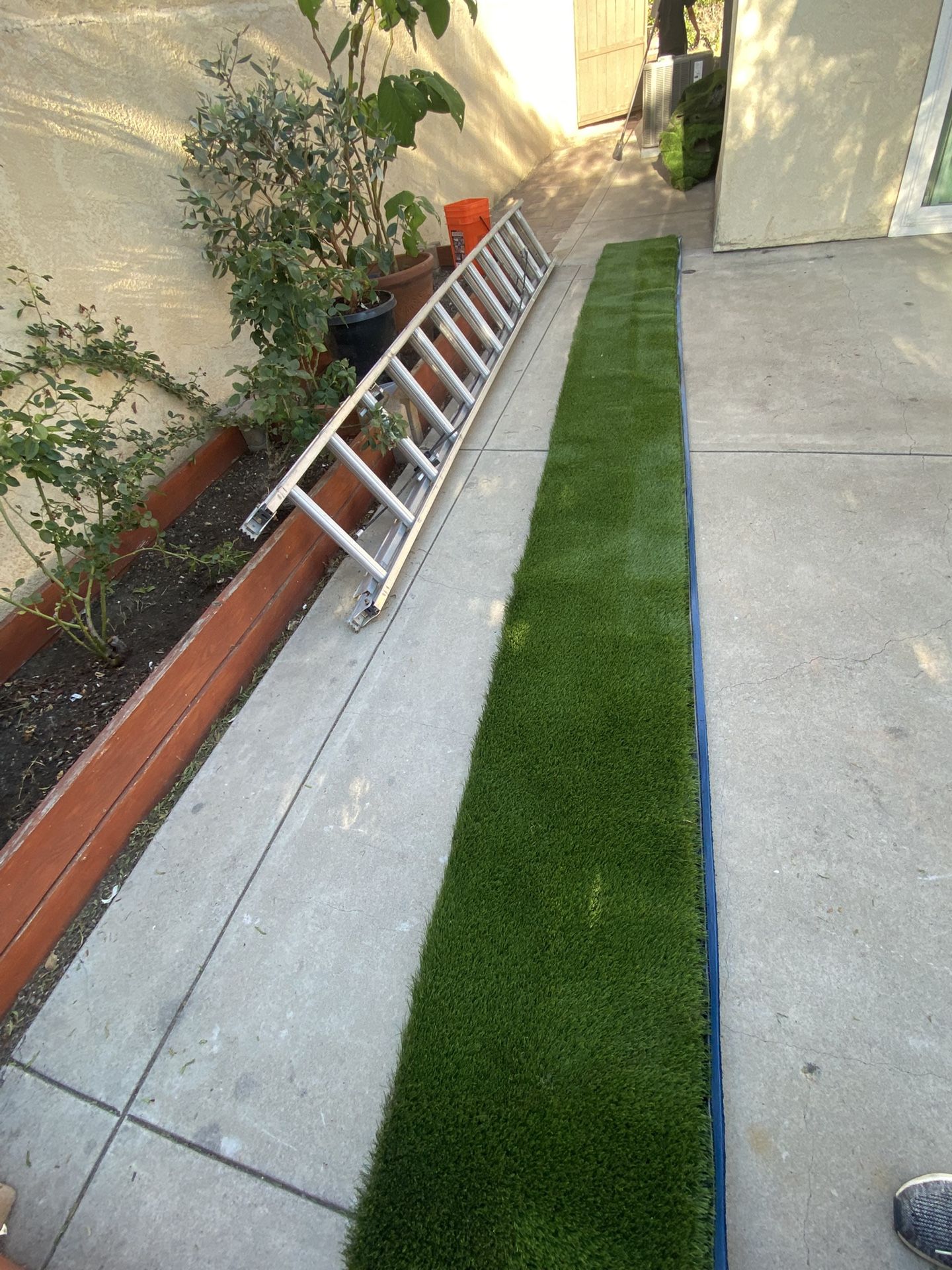 artificial grass 17 feet long and wide 22 inches only for 30 dollars