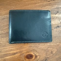 Timberland men's black leather bifold wallet money slot card holder