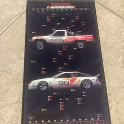 Toyota Motorsports 1987 Framed Poster 40x22in