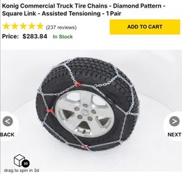 König XB-16 - snow chain for SUV, vans, pickup, motorhomes
Brand new down from $290.00