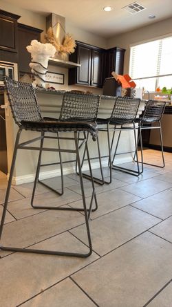 Crate & Barrel Tig Metal Counter Stool