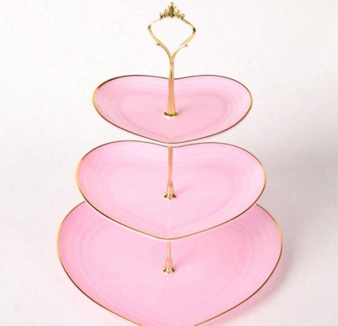 3-Tier Heart Shaped Cake Display Stand, Creative Wedding Birthday Party Candy Dessert Plate, Afternoon Tea Dessert Tray