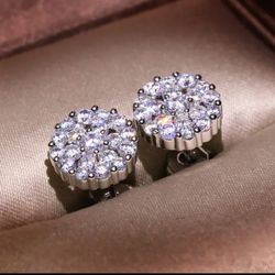 Real Moissanite earrings 100% pass diamond test for men and women 