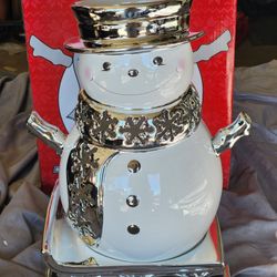 2012 Slakin Large Christmas / Winter Luminary Snowman - Snowday! - Bath And Body Works - New In Box