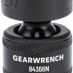 GEARWRENCH 3/8" Drive 6 Point Standard Universal Impact 2.126 in, Black
