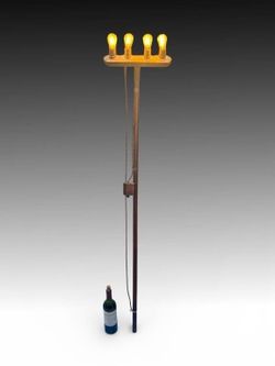 Steampunk Broom Lamp Mid Century