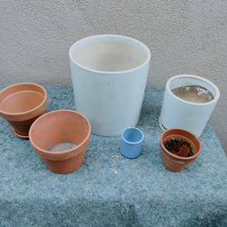 6 garden pots
