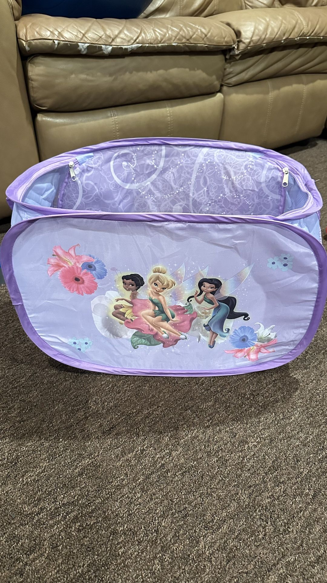 Disney Princess Pop Up Mesh Hamper Laundry Basket Bag Bin Tidy Storage Toy Girls