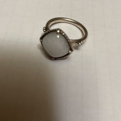 PANDORA Authentic White Stone Ring