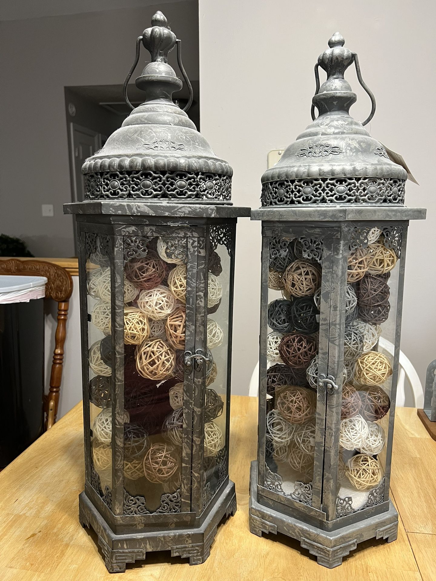 Metal And Glass Lanterns
