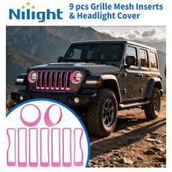 2018-2023 Jeep Wrangler Grill Inserts Pink NEW!!!