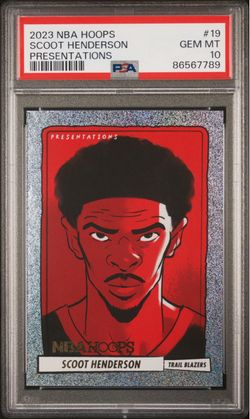 2023 NBA Hoops Scoot Henderson Presentations PSA 10