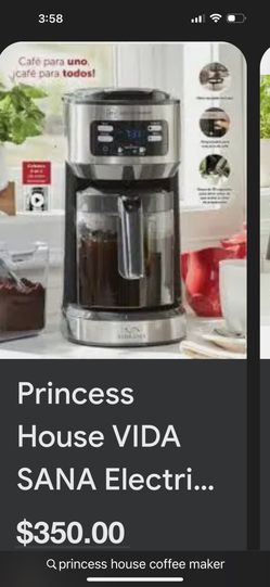 Princess House Vida Sana Coffee Make 2 In 1 Cafetera
