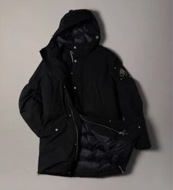 Moose Knuckles Black Hooded Parka