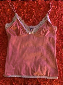 Forever 21 Camisole Tank Top L Dusty Pink Orange Kawaii Steampunk Victorian
