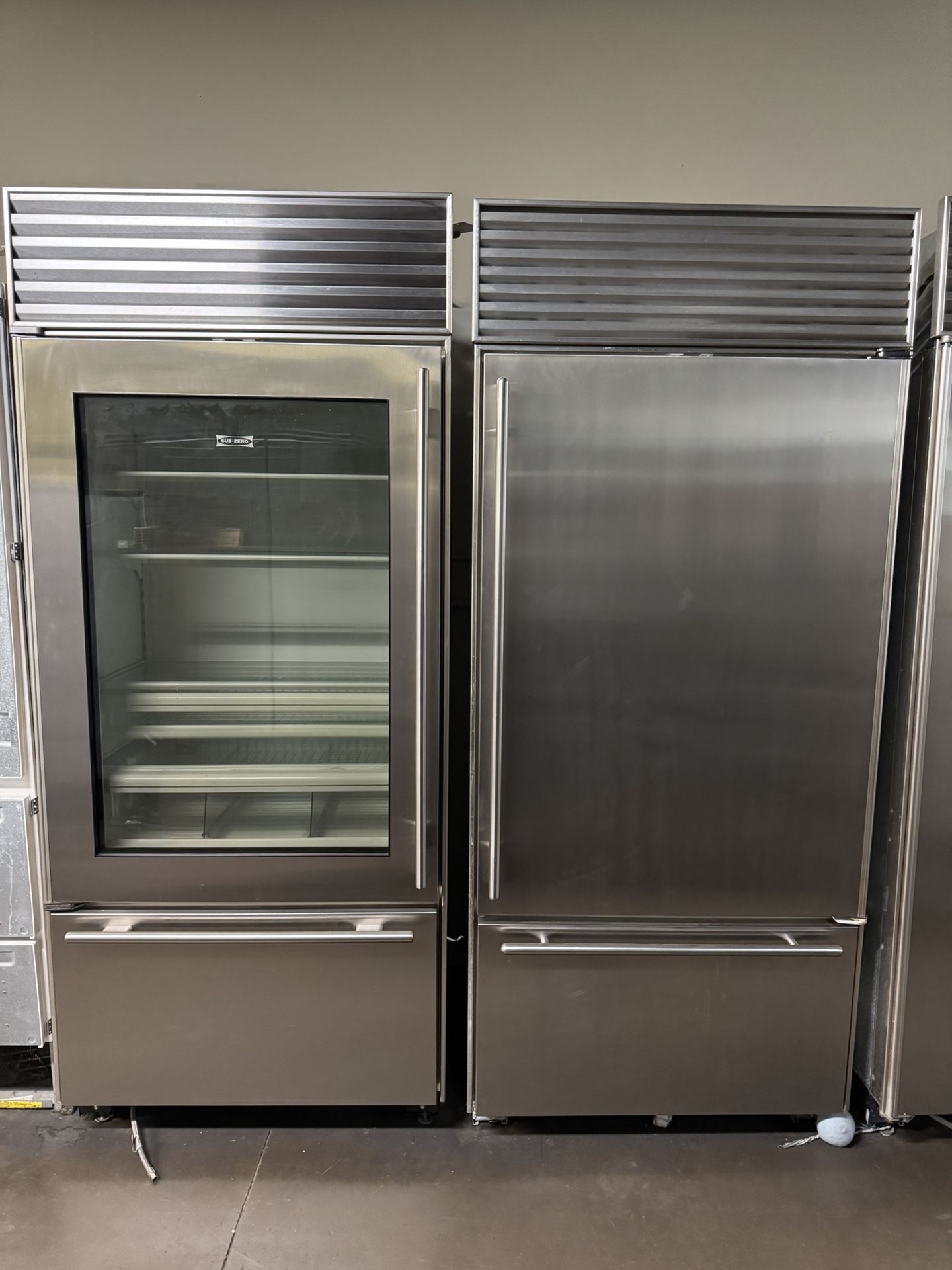 72” Stainless Steel Built In Refrigerator Column Set Bottom Freezer
