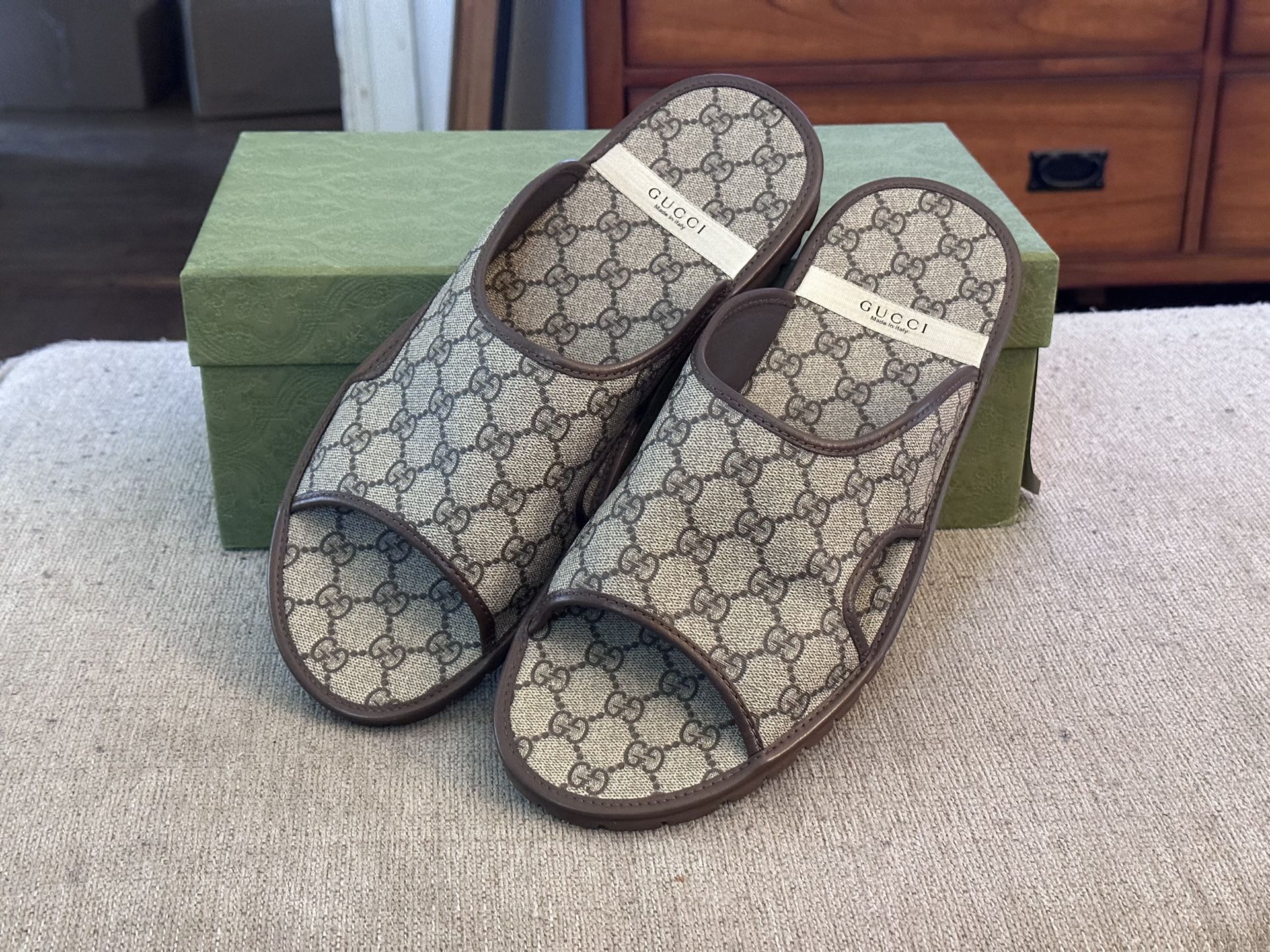Gucci Florence GG Guccissima Monogram Canvas Men Low Top Sneakers Size 13 C