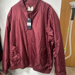 Men’s Bomber XL Burgundy New