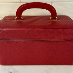 Estee Lauder Vintage Burgundy Makeup Case