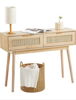 Brand new ✨️ in box 📦 Rattan entryway tv stand storage console w/drawers