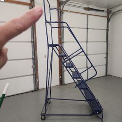 Louisville 7-step Heavy Duty Steel Rolling Ladder