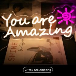 YOU ARE AMAZING NEON - PINK & WHITE