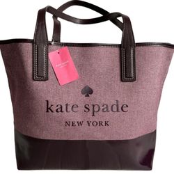 Kate Spade Tote In Deep Plum