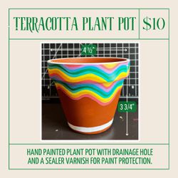 Hand painted Plant-pots