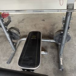 Workout Bench And Olympic Weights
