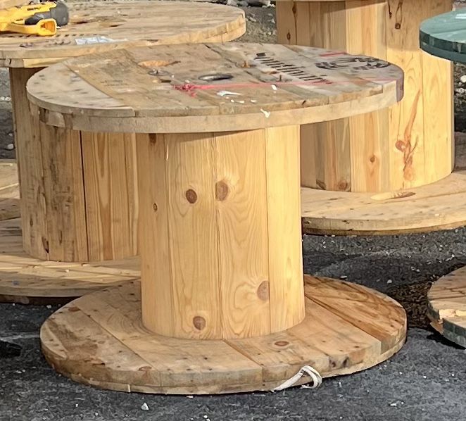 Large Electrical Spool For Outdoor Patio Table Or Furniture.