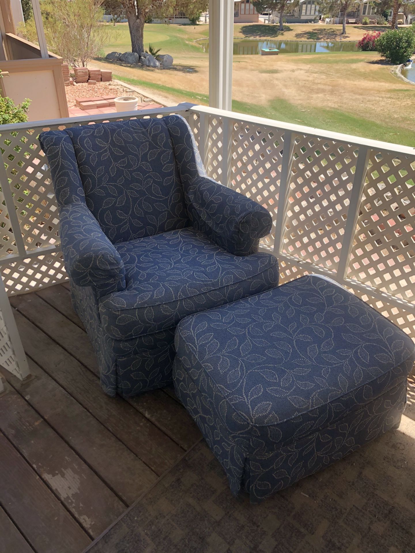 Ethan Allen Chair And Ottoman