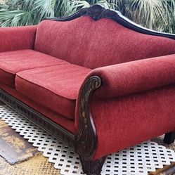 Sofa Couch with wood trim Excellent Condition 